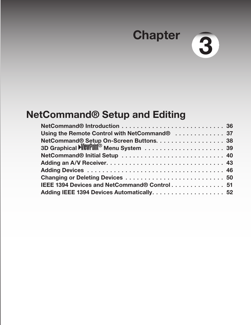 Chapter, Netcommand® setup and editing | MITSUBISHI ELECTRIC TM WD-62827 User Manual | Page 35 / 129