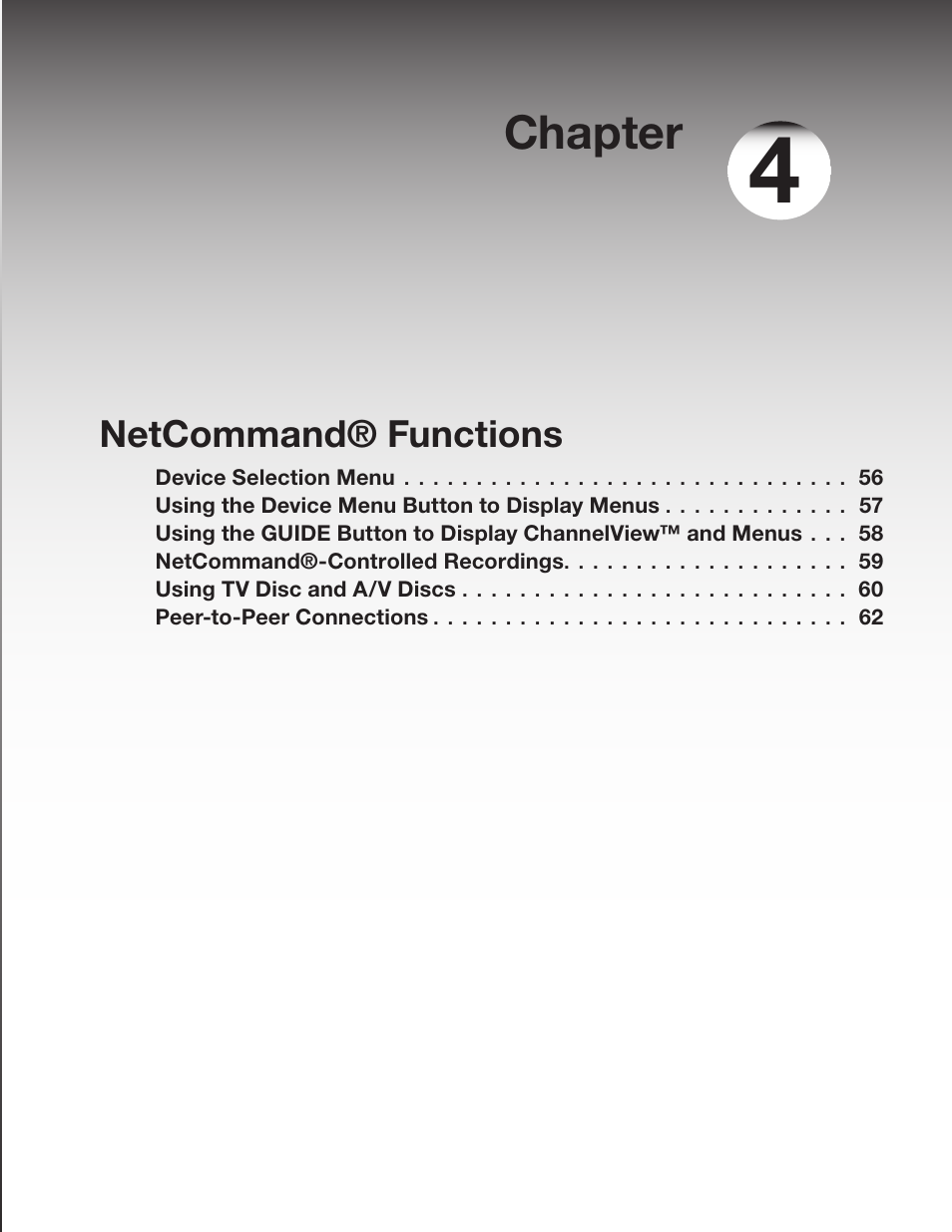 Chapter, Netcommand® functions | MITSUBISHI ELECTRIC TM WD-62827 User Manual | Page 55 / 129