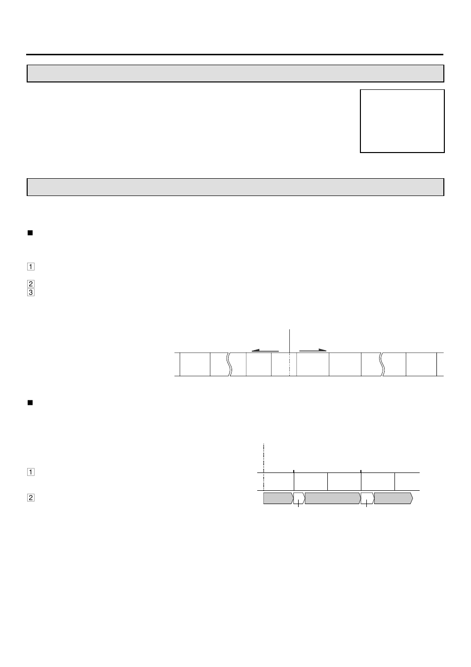 Alarm recording, 24 locating the start of alarm recordings, Alarm record time display | MITSUBISHI ELECTRIC HS-S8300E(BRS) User Manual | Page 24 / 42