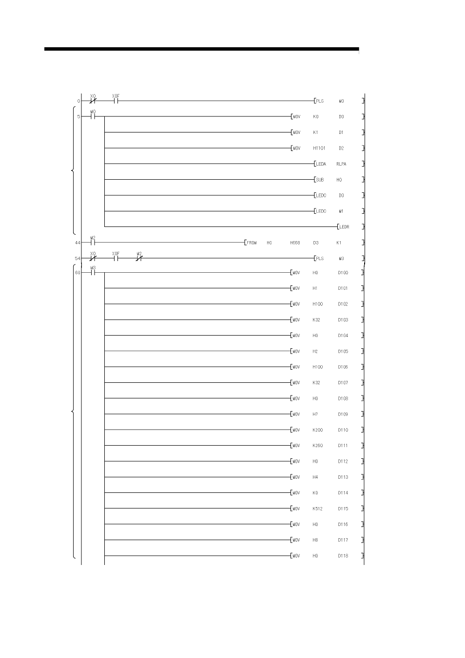 Melsec-a, 5 programming (1) program example for power-on | MITSUBISHI ELECTRIC AJ65SBT-64AD User Manual | Page 49 / 74