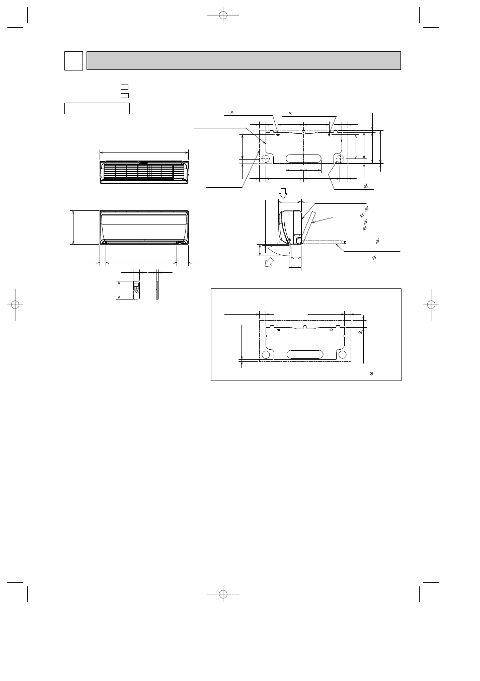 Outlines and dimensions 5 | MITSUBISHI ELECTRIC MSZ-FA35VA User Manual | Page 7 / 40