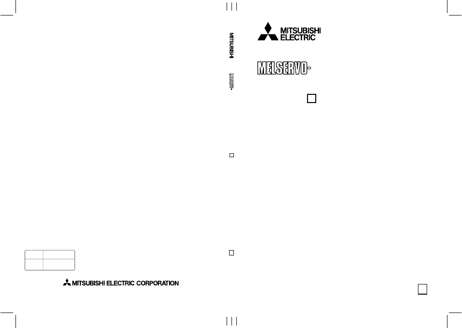 MITSUBISHI ELECTRIC Merservo MR-J2S- B User Manual | 236 pages