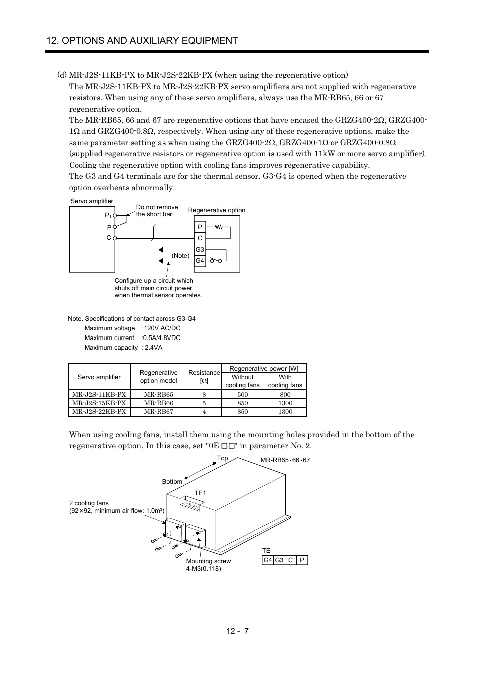 Options and auxiliary equipment | MITSUBISHI ELECTRIC Merservo MR-J2S- B User Manual | Page 166 / 236