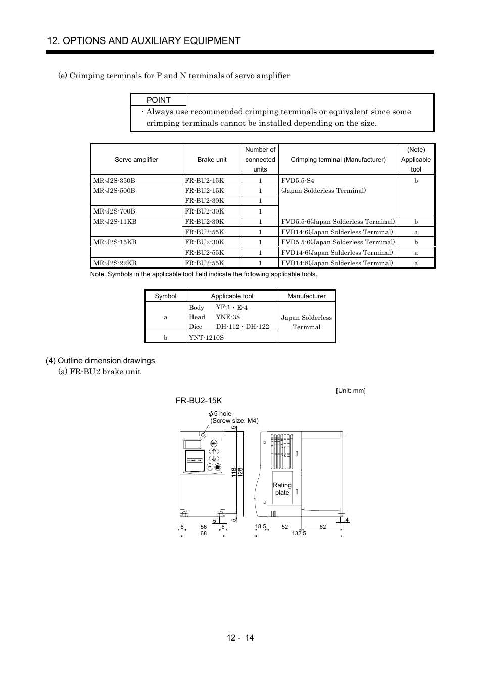 Options and auxiliary equipment | MITSUBISHI ELECTRIC Merservo MR-J2S- B User Manual | Page 173 / 236