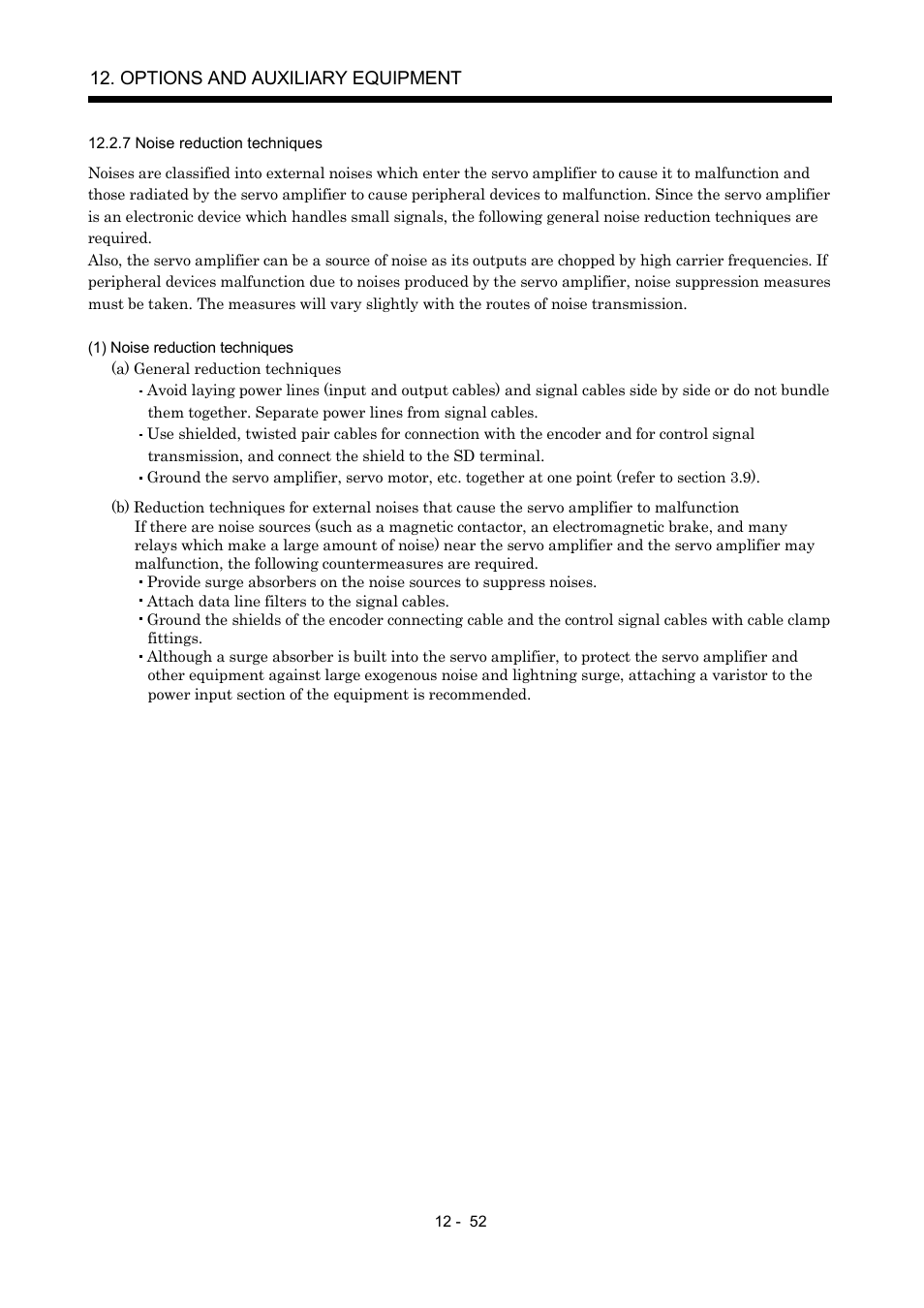 7 noise reduction techniques, Options and auxiliary equipment | MITSUBISHI ELECTRIC Merservo MR-J2S- B User Manual | Page 211 / 236