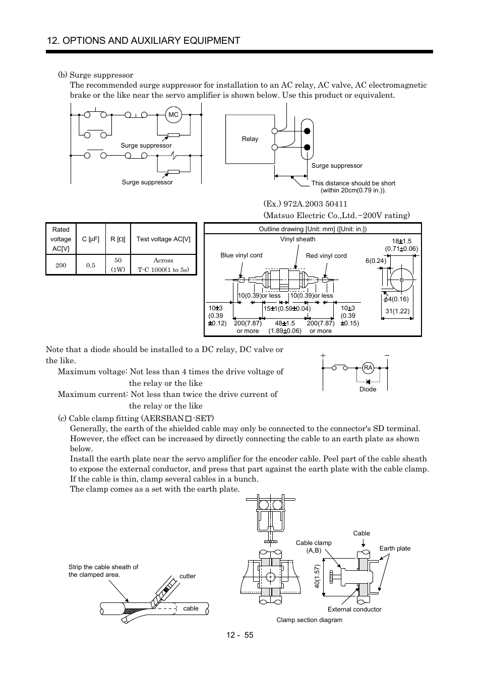 Options and auxiliary equipment | MITSUBISHI ELECTRIC Merservo MR-J2S- B User Manual | Page 214 / 236