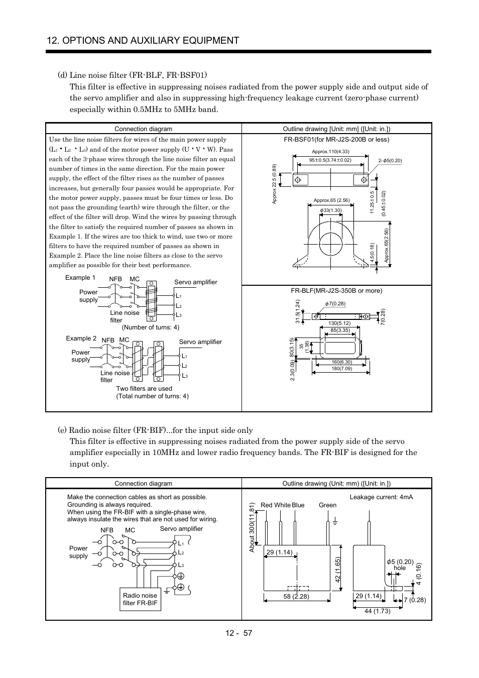 Options and auxiliary equipment | MITSUBISHI ELECTRIC Merservo MR-J2S- B User Manual | Page 216 / 236