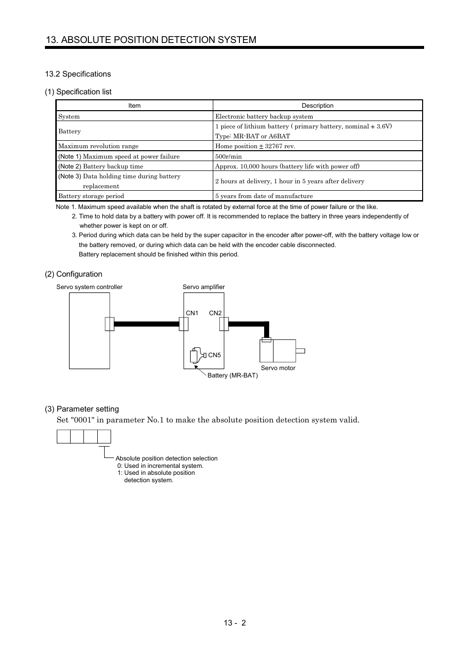 2 specifications, Absolute position detection system | MITSUBISHI ELECTRIC Merservo MR-J2S- B User Manual | Page 225 / 236