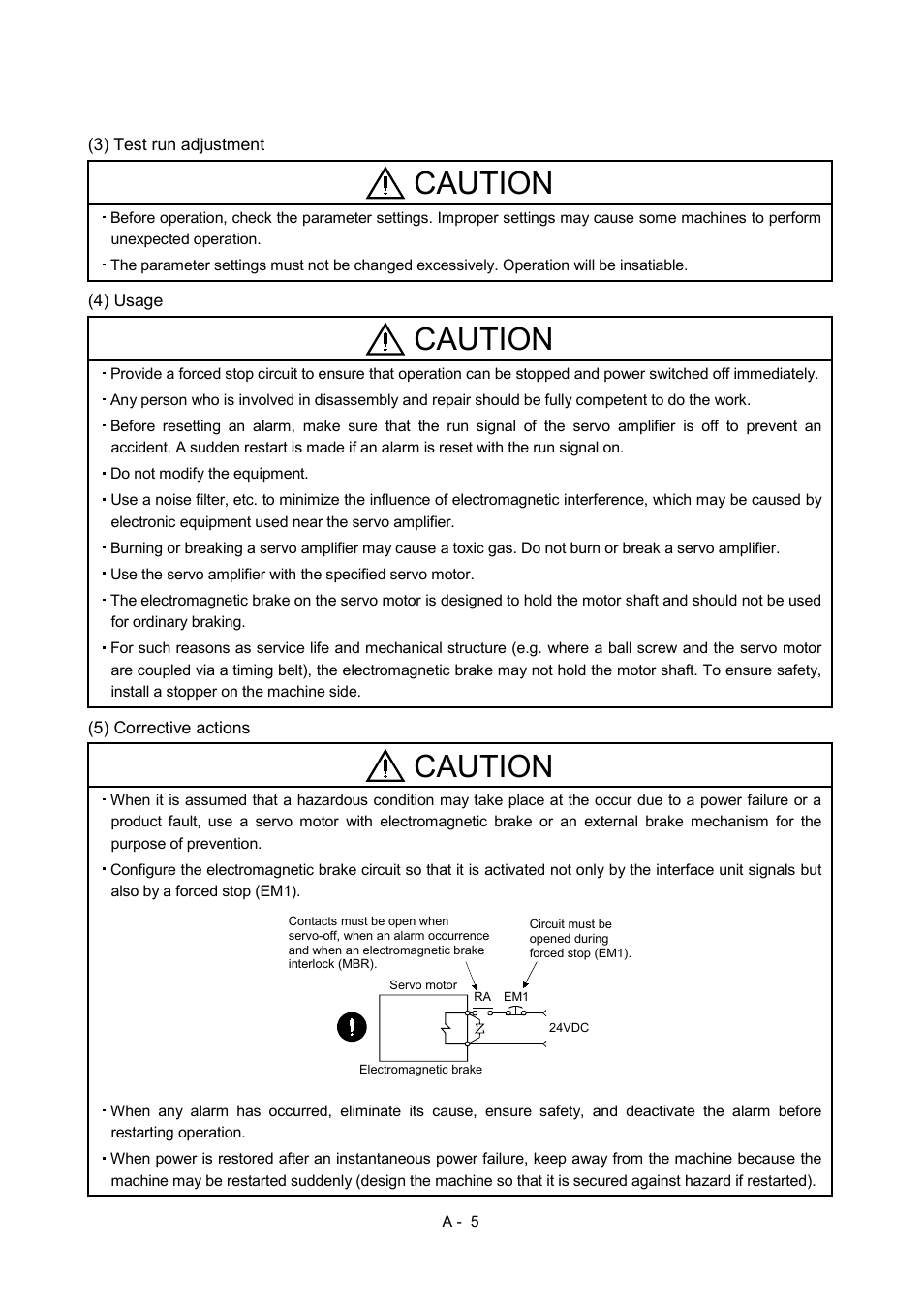 Caution | MITSUBISHI ELECTRIC Merservo MR-J2S- B User Manual | Page 6 / 236