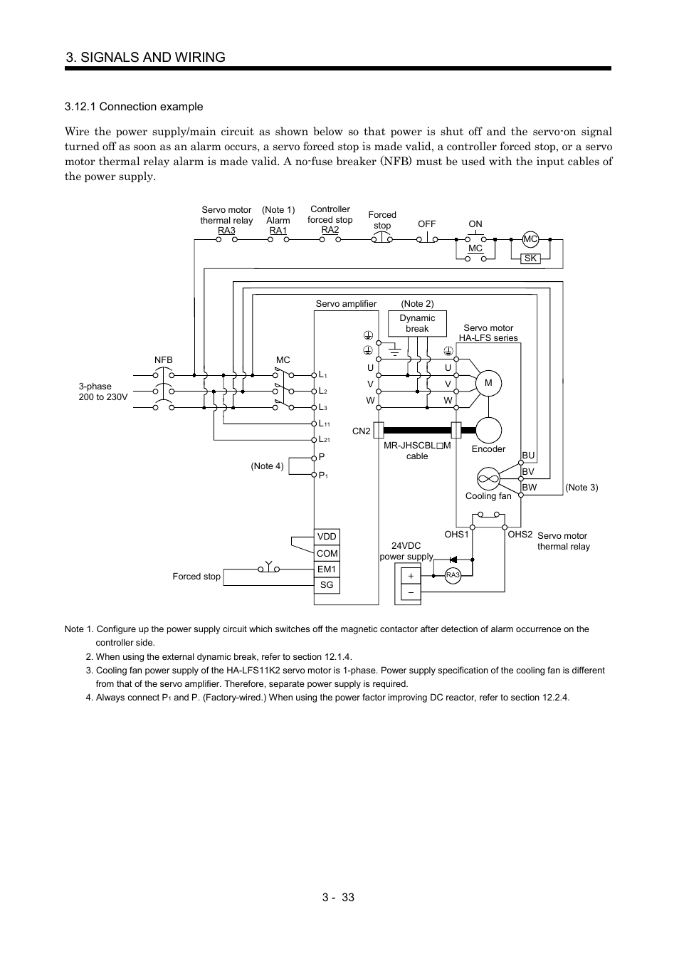 1 connection example, Signals and wiring | MITSUBISHI ELECTRIC Merservo MR-J2S- B User Manual | Page 76 / 236