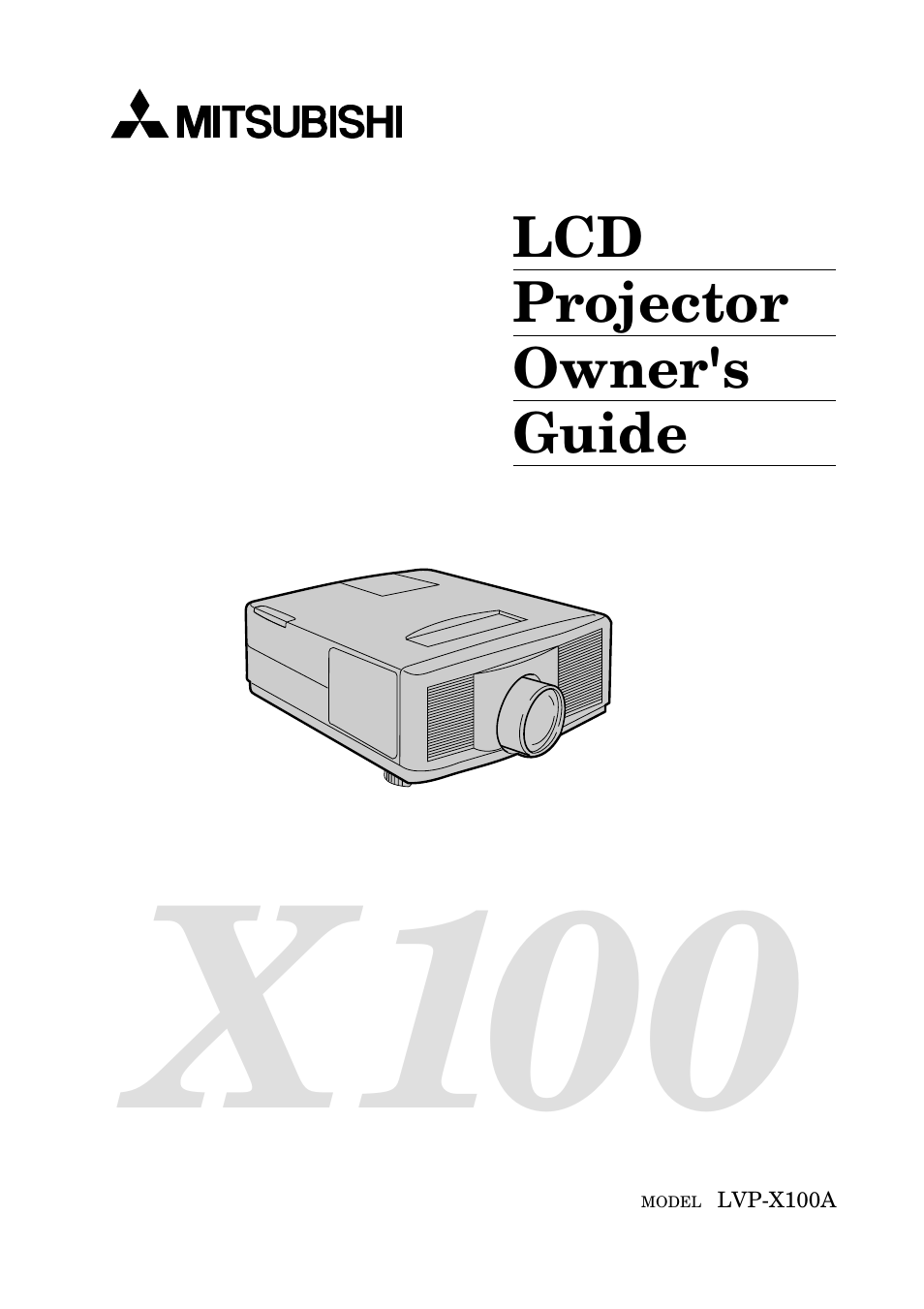 MITSUBISHI ELECTRIC X100 User Manual | 55 pages