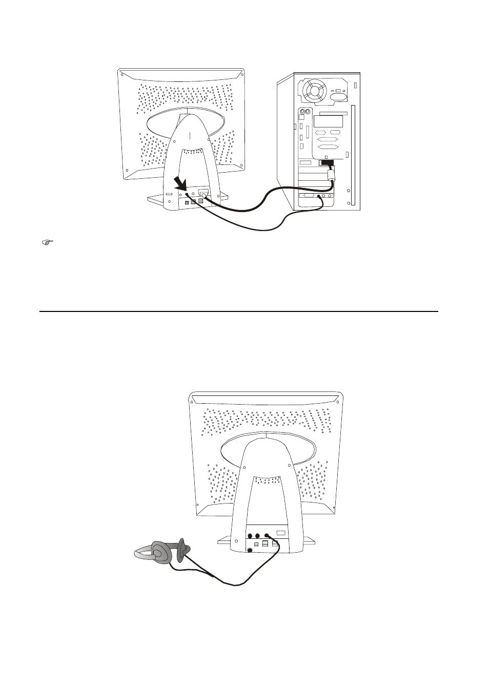 Connecting headphones, Onnecting, Eadphones | MITSUBISHI ELECTRIC Diamond View Colour LCD Monitor DV180 User Manual | Page 10 / 27