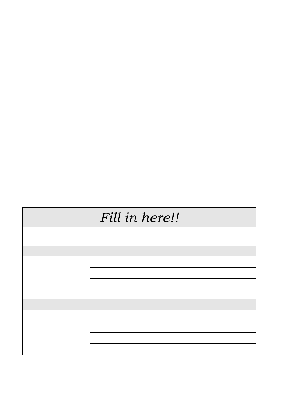 Fill in here | MITSUBISHI ELECTRIC Diamond View Colour LCD Monitor DV180 User Manual | Page 4 / 27