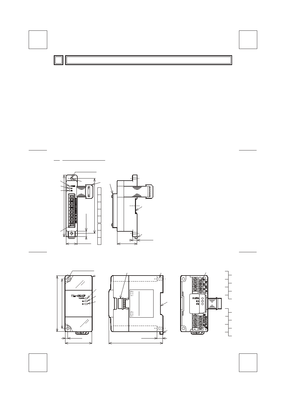 1 introduction, 1 external dimensions, 1introduction | MITSUBISHI ELECTRIC FX0N-485ADP User Manual | Page 2 / 12