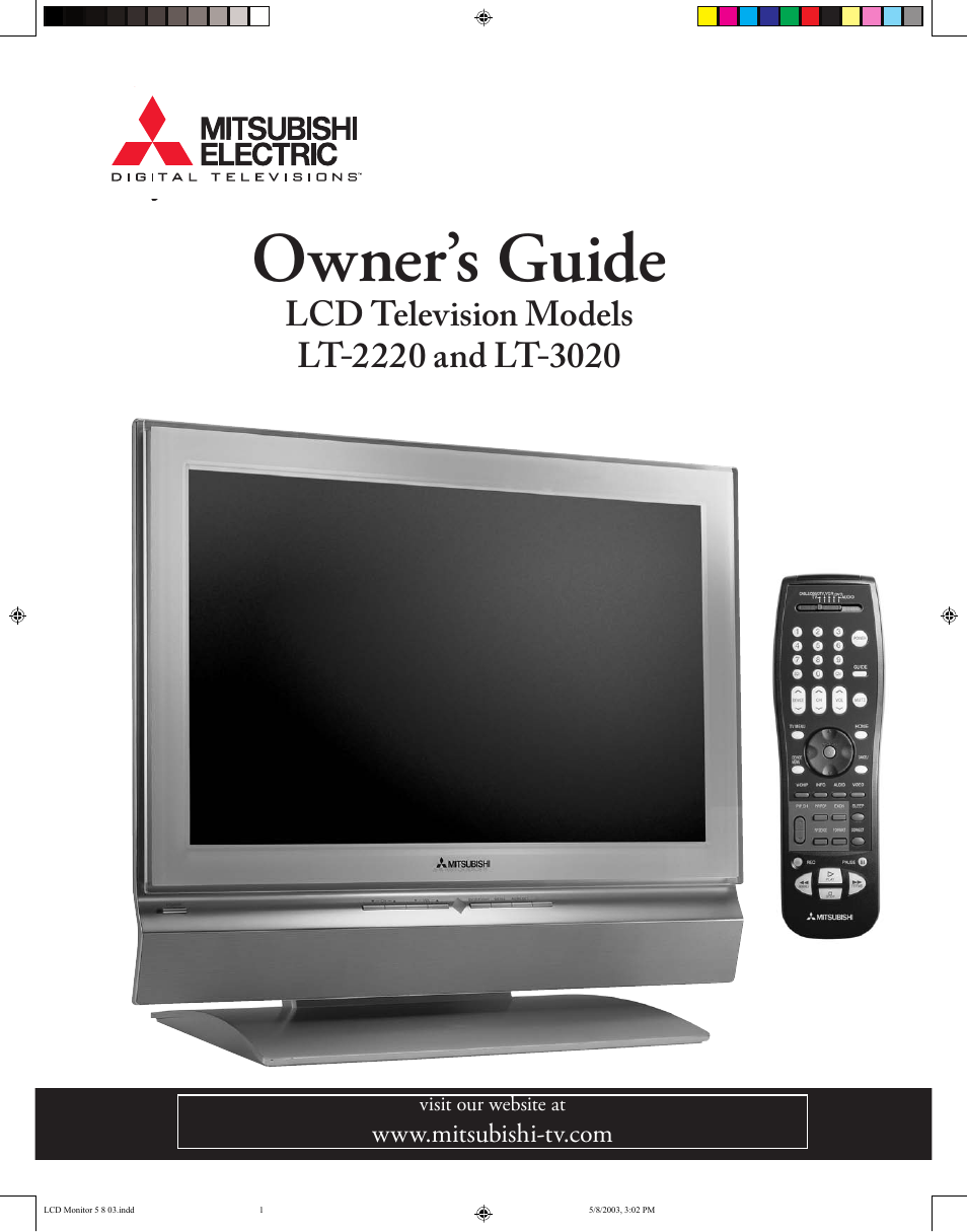 MITSUBISHI ELECTRIC LT-2220/LT-3020 User Manual | 68 pages