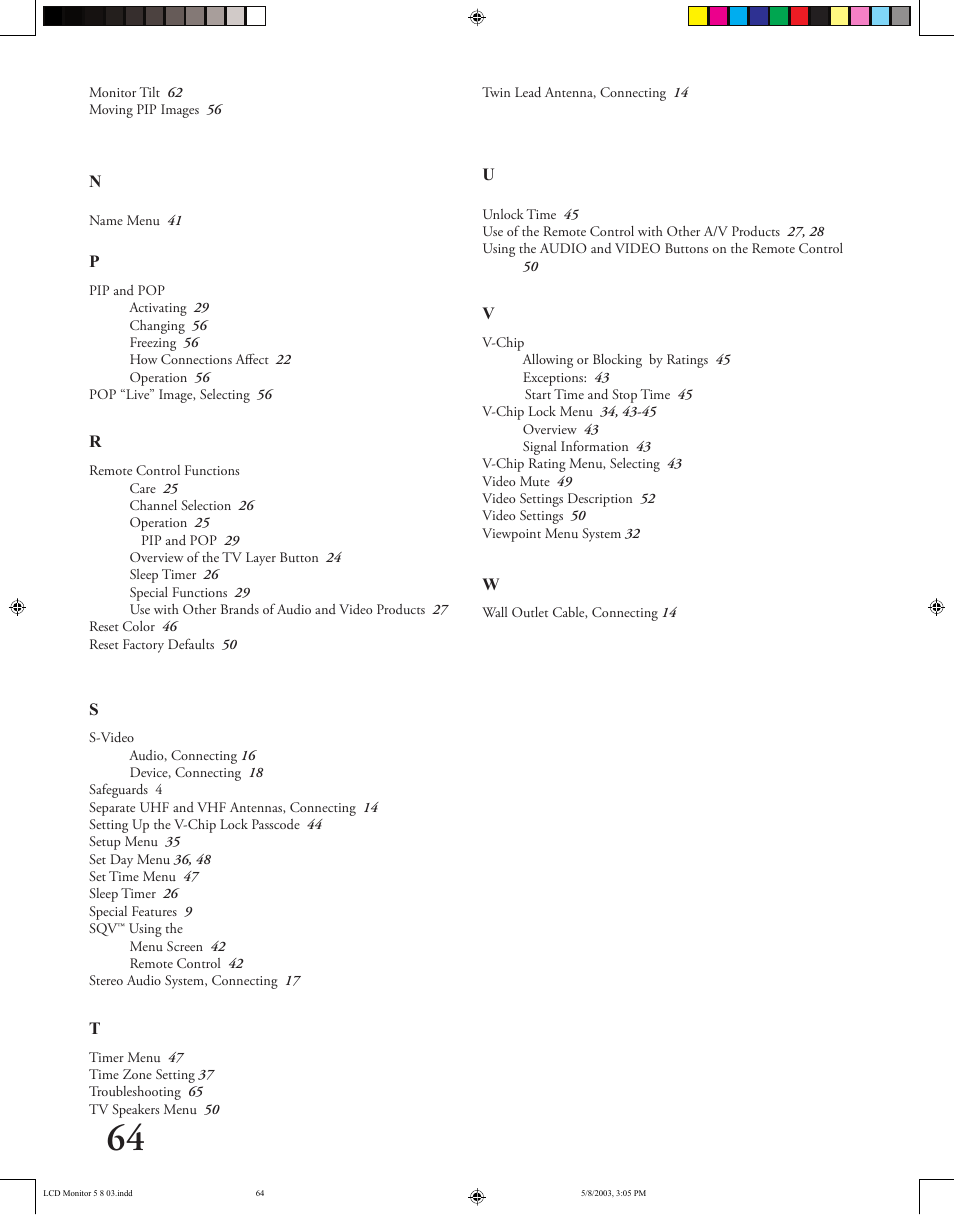 MITSUBISHI ELECTRIC LT-2220/LT-3020 User Manual | Page 64 / 68