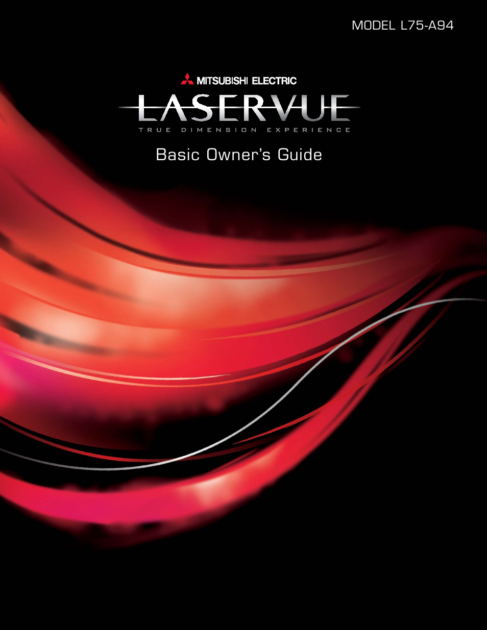 MITSUBISHI ELECTRIC Mitsubishi Electric Laservue L75-A94 User Manual | 44 pages