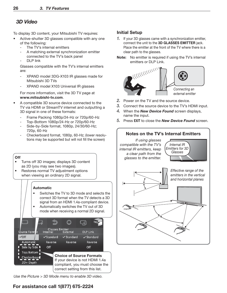 3 d video | MITSUBISHI ELECTRIC Mitsubishi Electric Laservue L75-A94 User Manual | Page 26 / 44