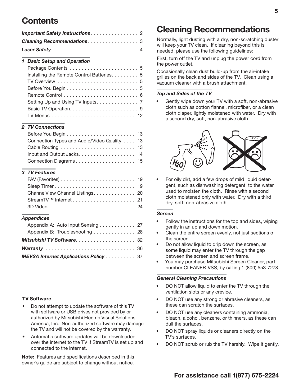 MITSUBISHI ELECTRIC Mitsubishi Electric Laservue L75-A94 User Manual | Page 5 / 44