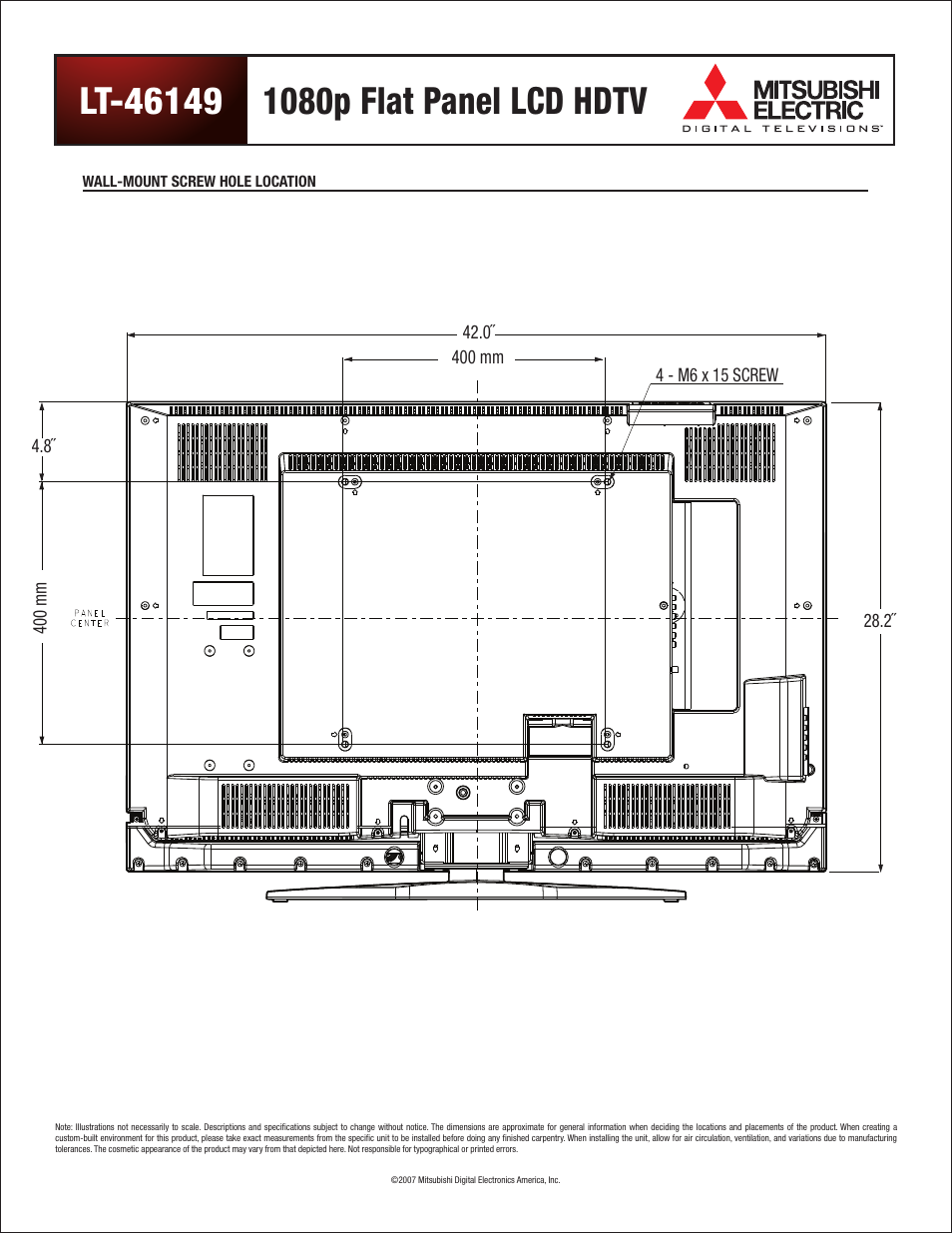 MITSUBISHI ELECTRIC LT-46149 User Manual | Page 2 / 2