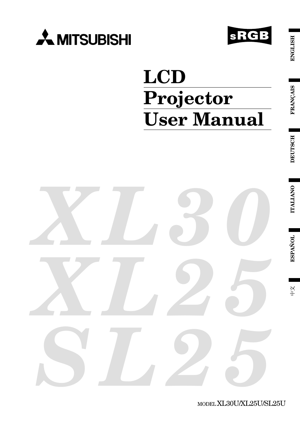 MITSUBISHI ELECTRIC XL30 XL25 SL25 User Manual | 34 pages