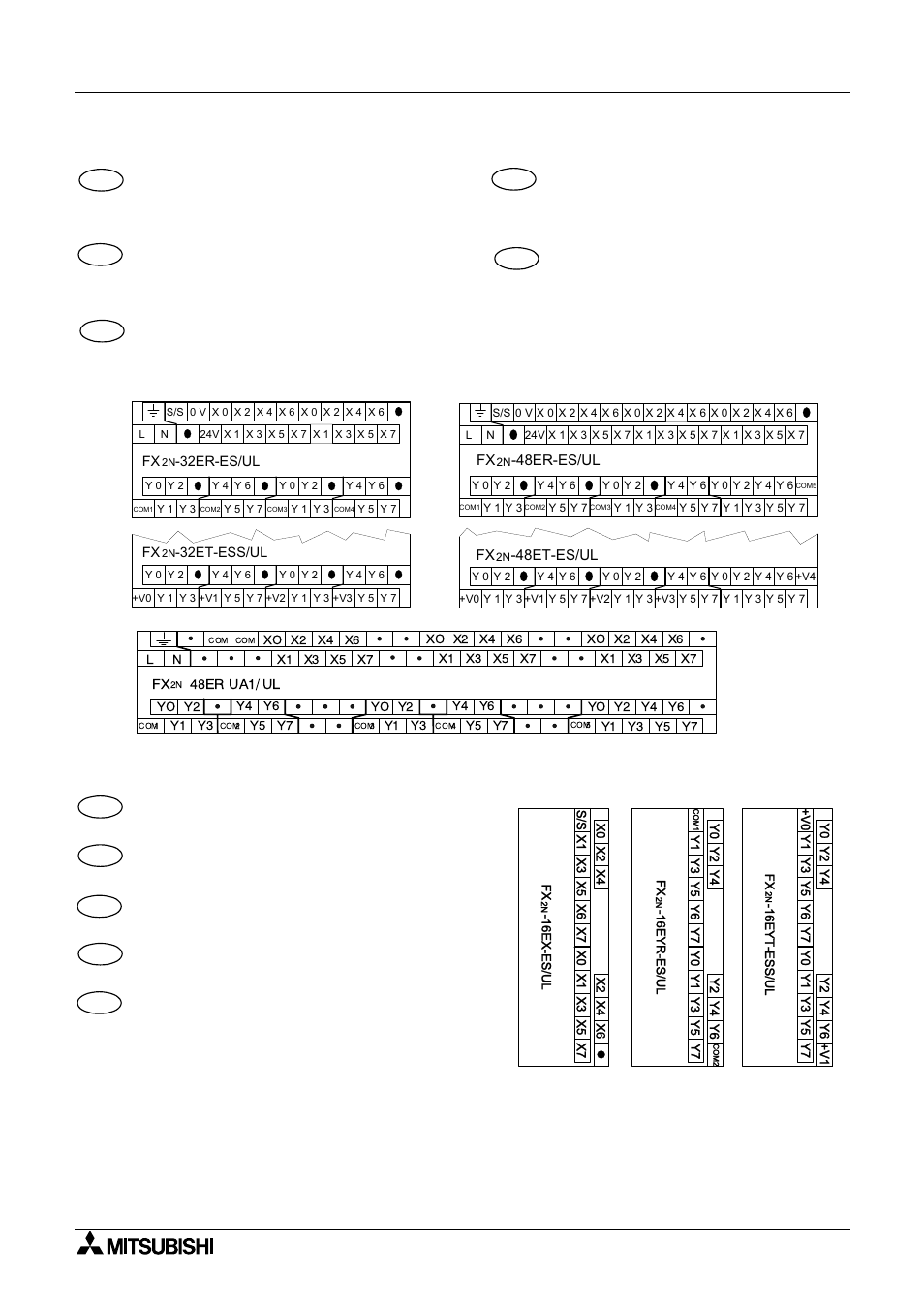 3 powered extension units, 4 extension blocks, 3 appareils d’extension alimentés en tension | 4 modules d’extension, 3 spannungsversorgte erweiterungsgeräte, 4 erweiterungs module, 4 moduli di ampliamento, 4 módulos de ampliación | MITSUBISHI ELECTRIC FX 2N -16 User Manual | Page 33 / 126