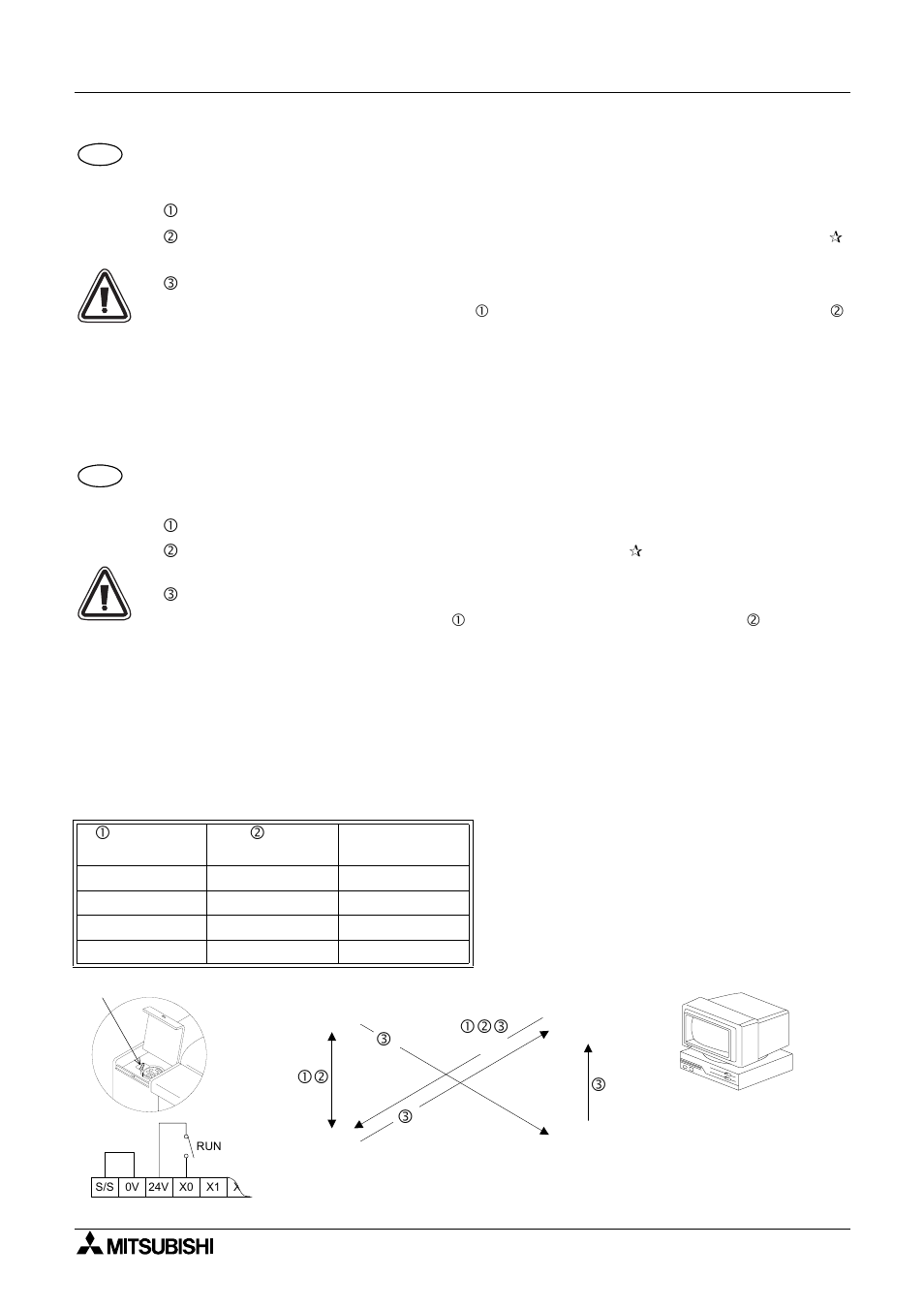 2 commande run/stop de la fx2n, 2 fx2n controllo run (marcia) / stop (arresto) | MITSUBISHI ELECTRIC FX 2N -16 User Manual | Page 43 / 126