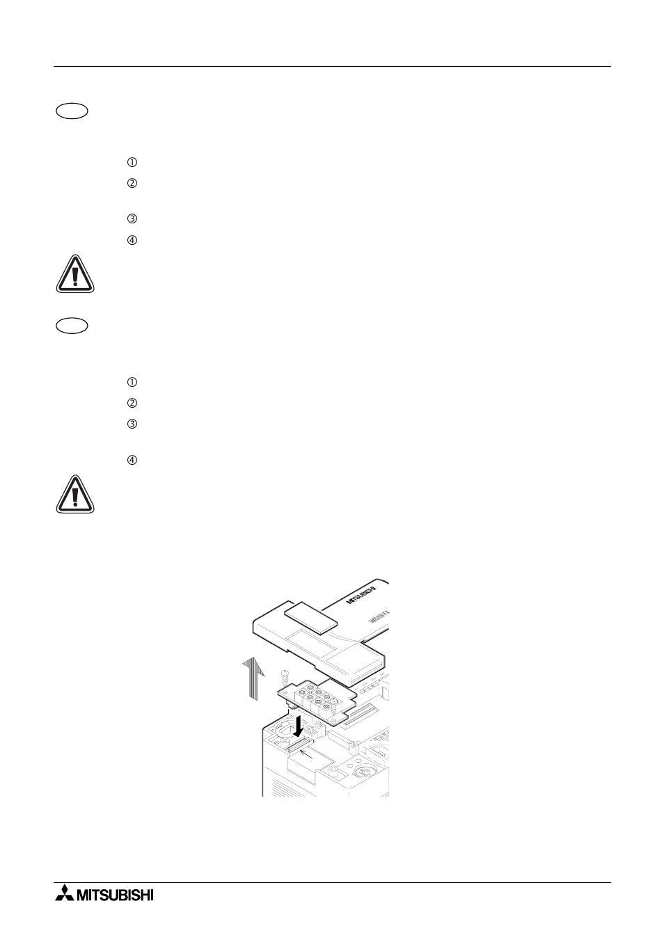 8 installation de la carte d’extension, 8 installazione della scheda di ampliamento | MITSUBISHI ELECTRIC FX 2N -16 User Manual | Page 51 / 126