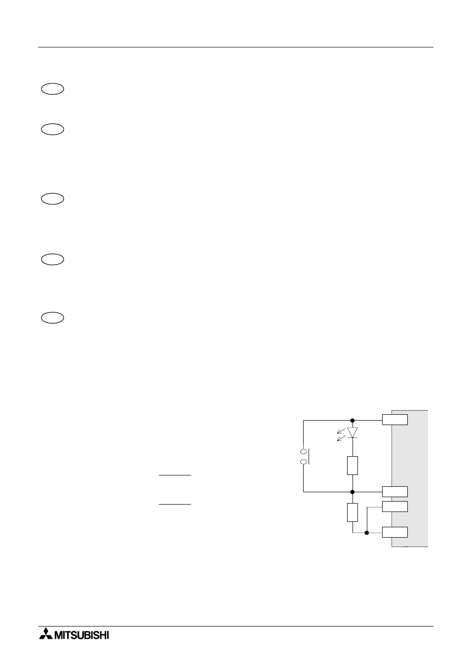 4 resistors and inputs connected in parallel, 4 résistance et entrée montées en parallèle, 4 widerstand und eingänge parallel geschaltet | 4 resistenza e ingressi in parallelo, 4 resistencia y entradas conectadas en paralelo | MITSUBISHI ELECTRIC FX 2N -16 User Manual | Page 72 / 126