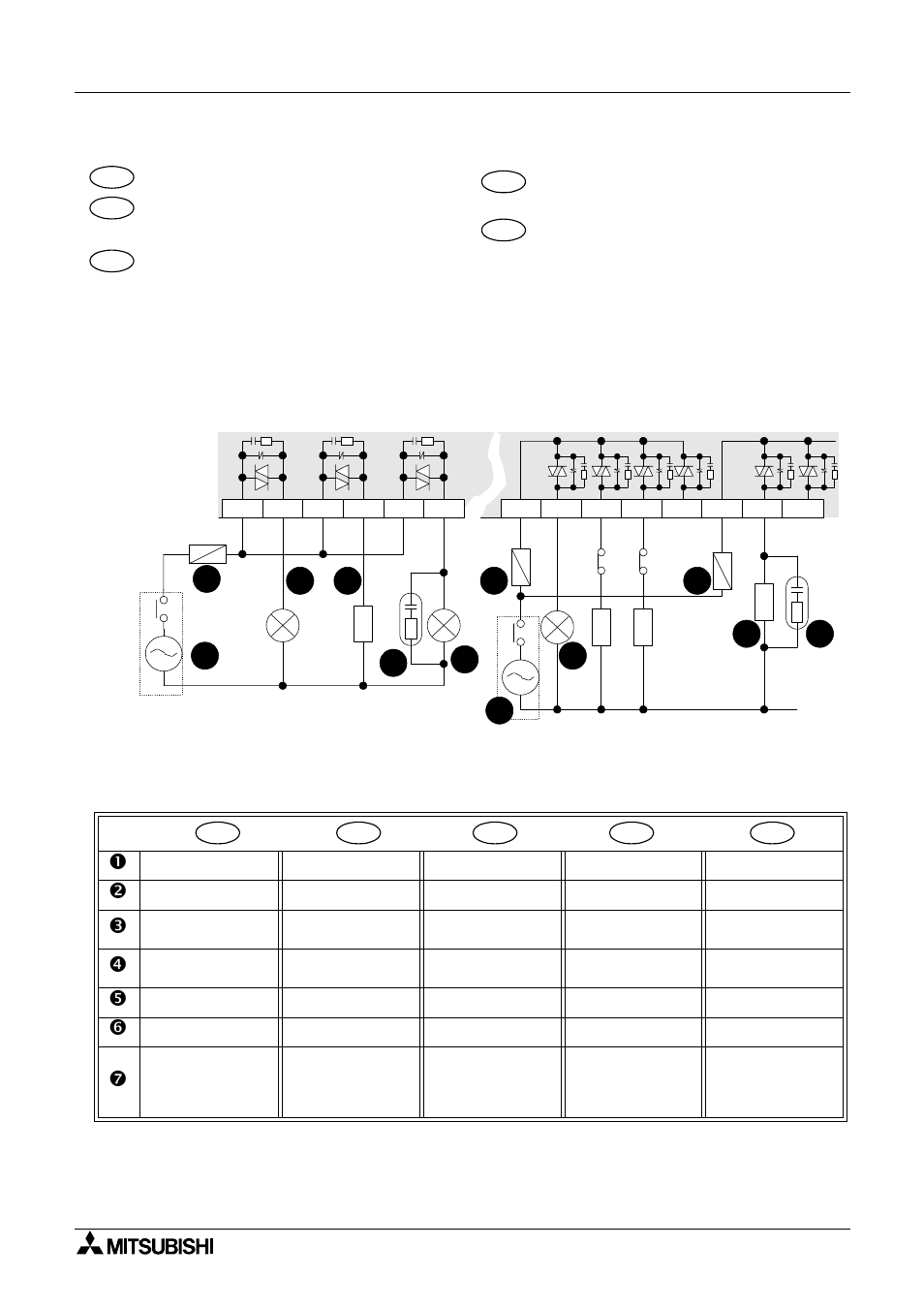 3 triac output example, 3 caractéristiques techniques des sorties triac, 3 beispiel einer triac-ausgangsbes-chaltung | 3 dati tecnici delle uscite triac, 3 ejemplo de una conexión de salida triac | MITSUBISHI ELECTRIC FX 2N -16 User Manual | Page 84 / 126