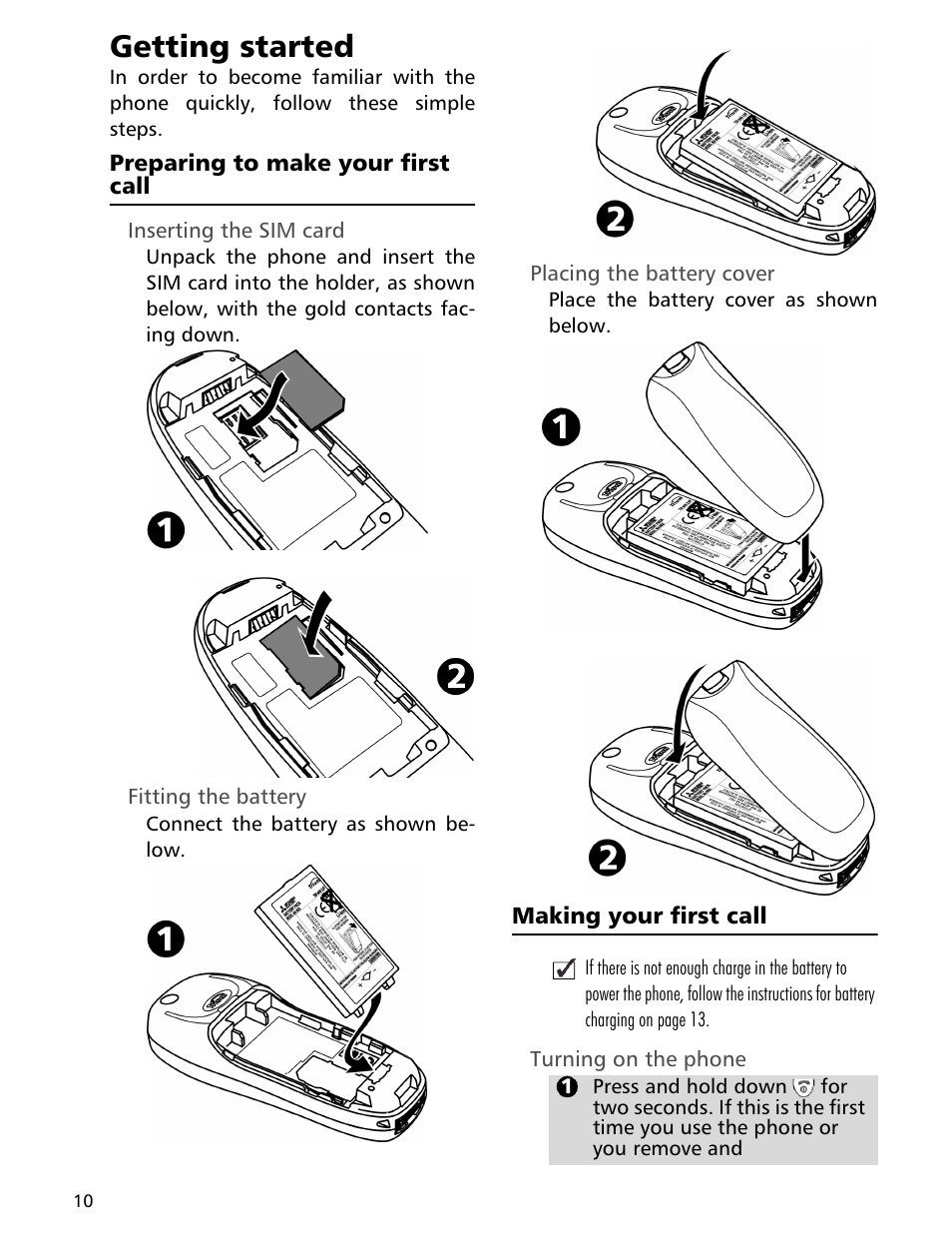 Getting started | MITSUBISHI ELECTRIC Trium 110 User Manual | Page 10 / 64