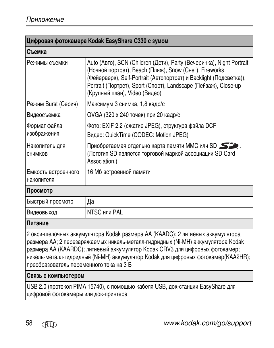 Kodak C330 User Manual | Page 64 / 81