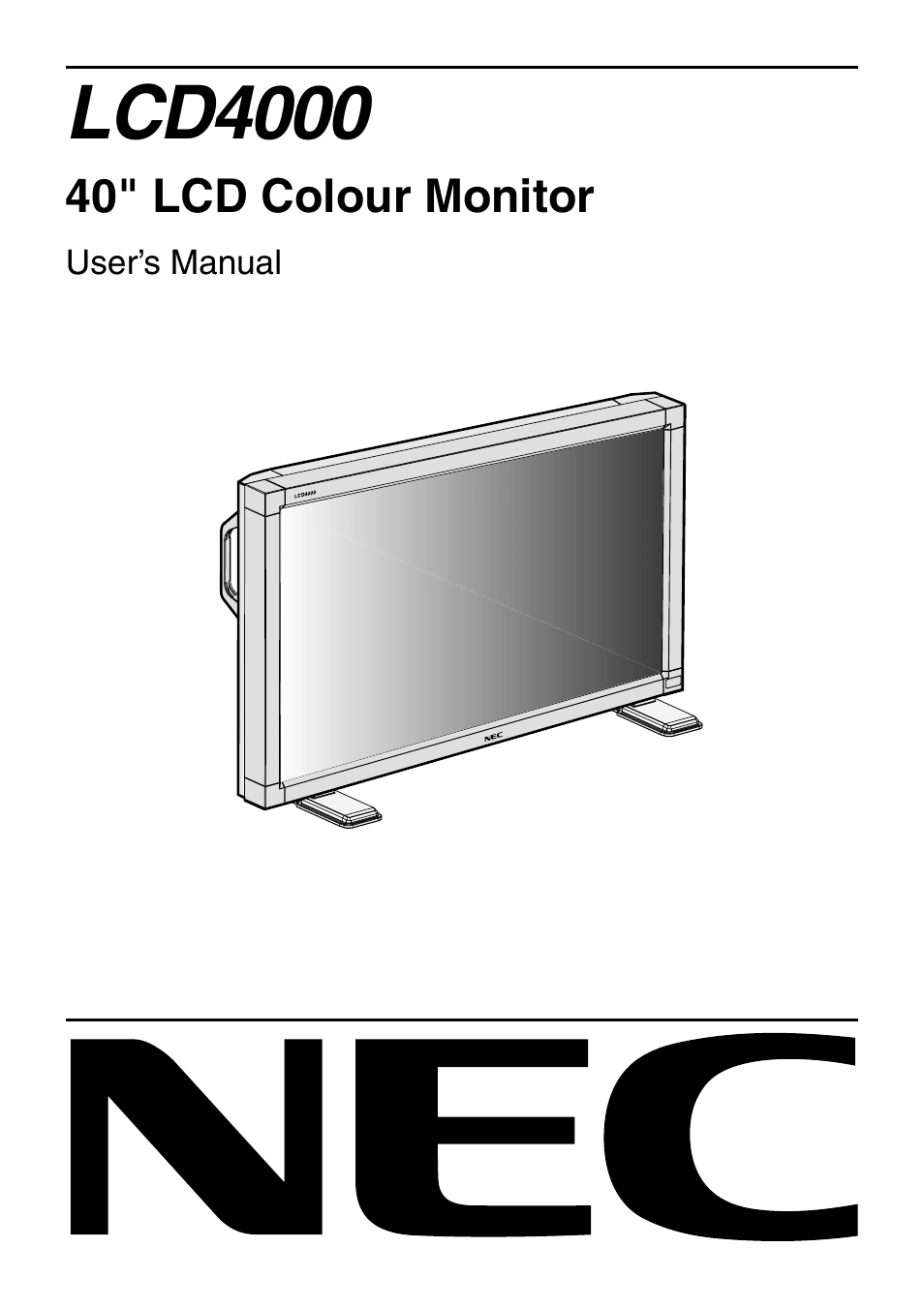 NEC LCD4000 User Manual | 37 pages