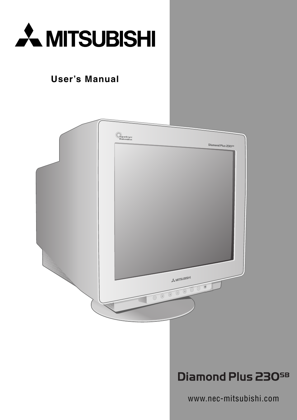MITSUBISHI ELECTRIC Diamond Plus 230SB User Manual | 15 pages