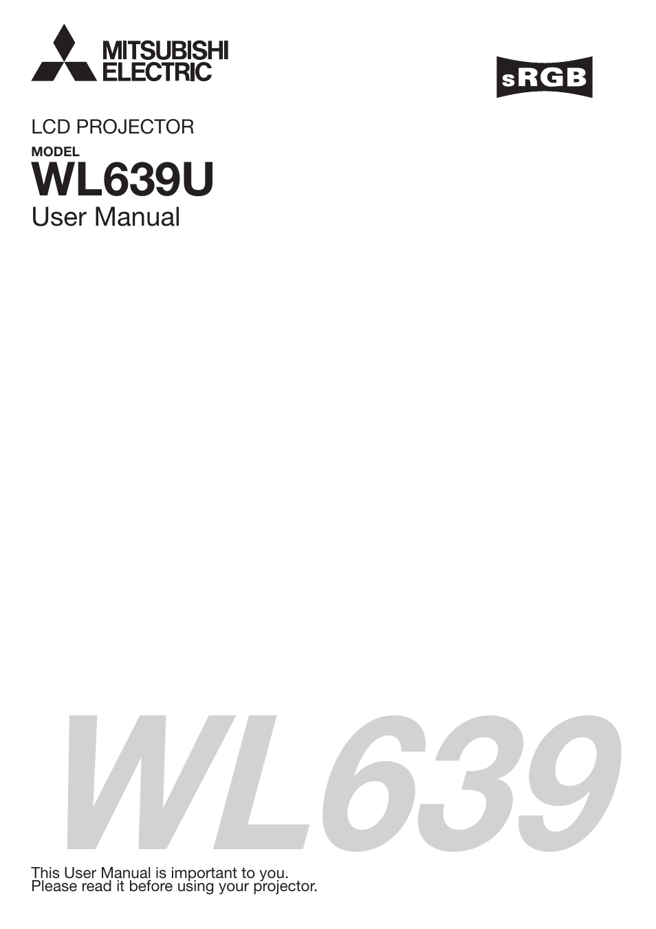 MITSUBISHI ELECTRIC WL639U User Manual | 47 pages