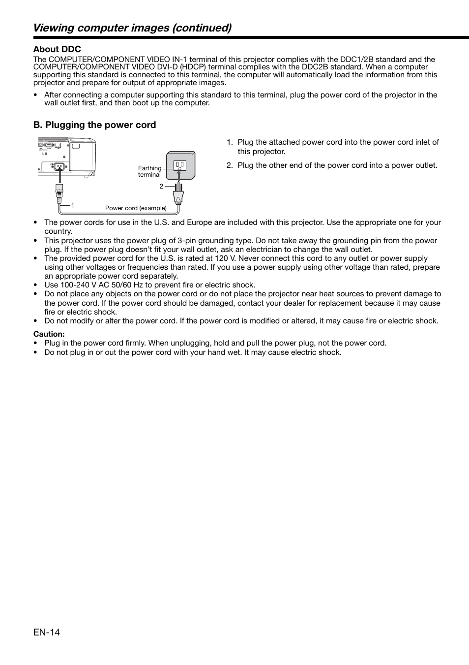 Viewing computer images (continued) | MITSUBISHI ELECTRIC XL650U User Manual | Page 14 / 45