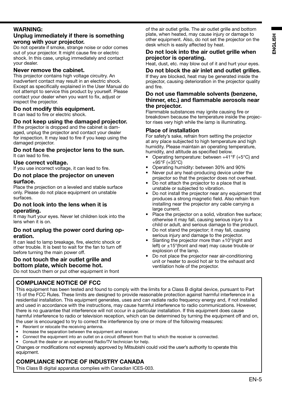 MITSUBISHI ELECTRIC XL650U User Manual | Page 5 / 45