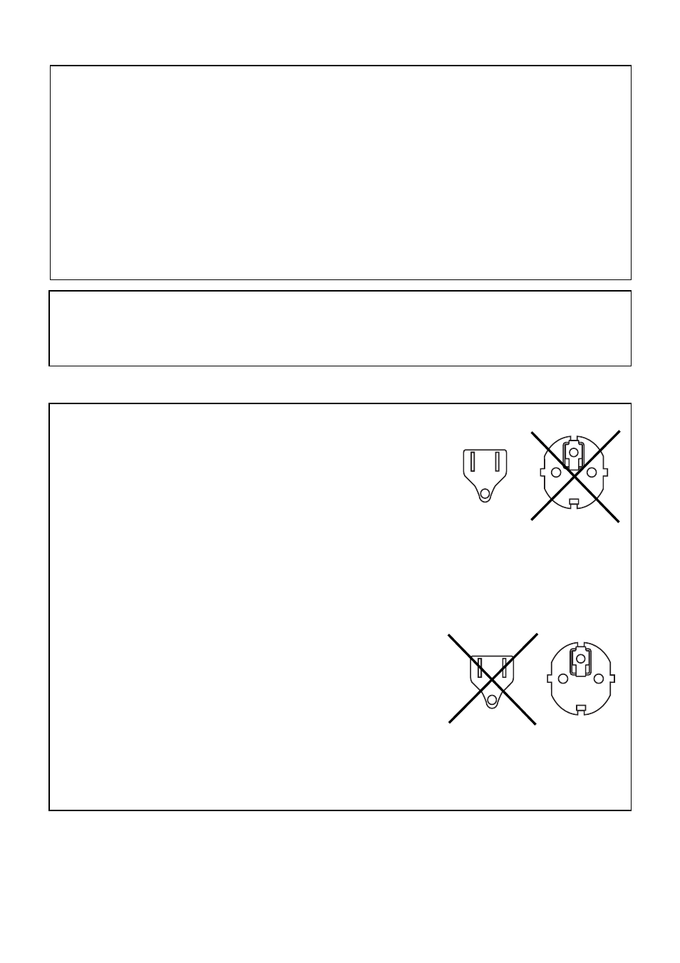 Caution, Warning | MITSUBISHI ELECTRIC CP9500DW User Manual | Page 3 / 26