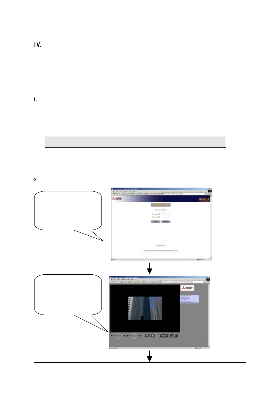 Starting web browser, Composition of a screen | MITSUBISHI ELECTRIC DX-VS1 User Manual | Page 19 / 38