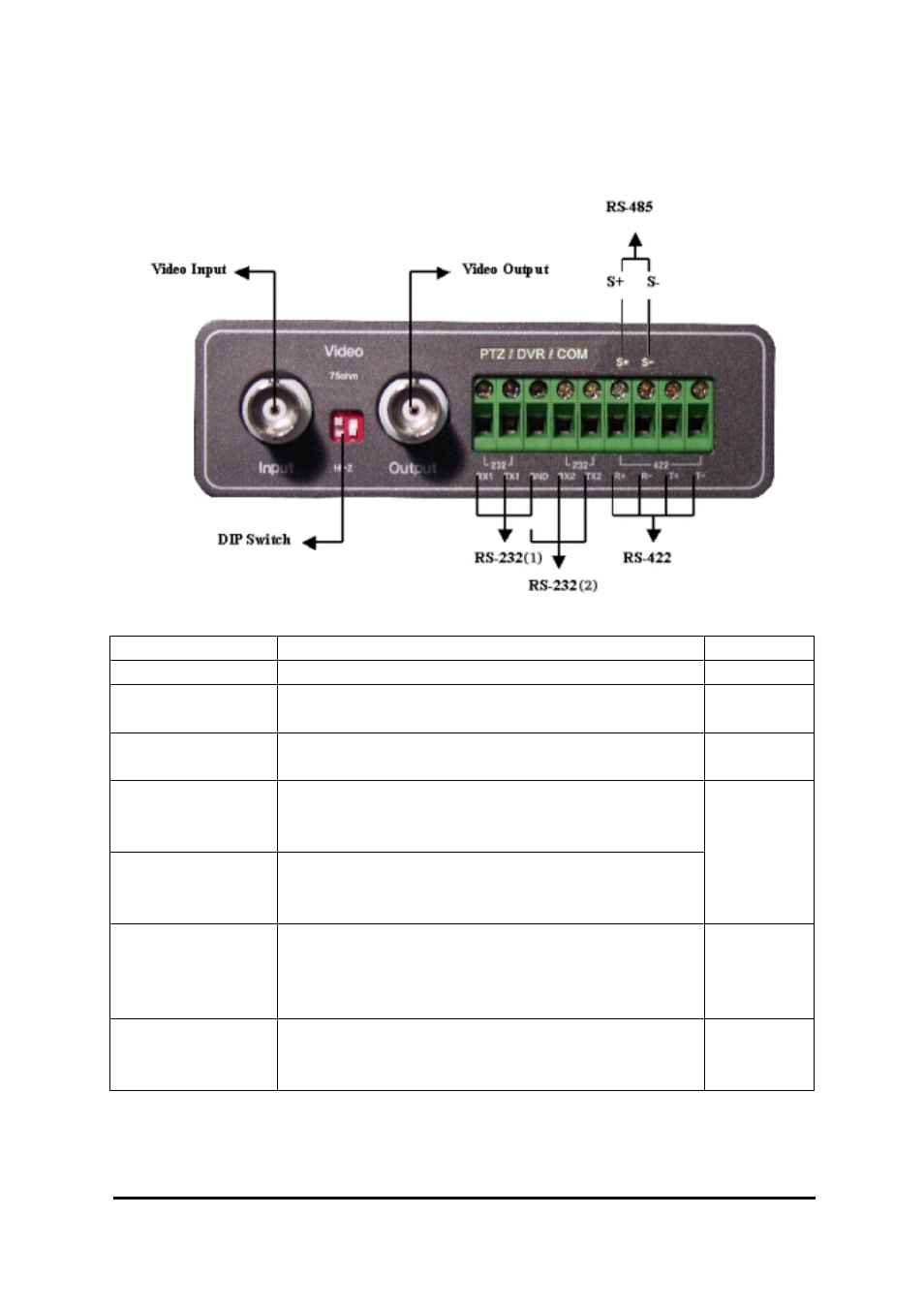 2) rear view and description | MITSUBISHI ELECTRIC DX-VS1 User Manual | Page 8 / 38