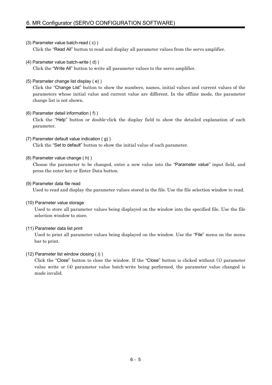 Mr configurator (servo configuration software) | MITSUBISHI ELECTRIC MR-J2S- CP User Manual | Page 166 / 357