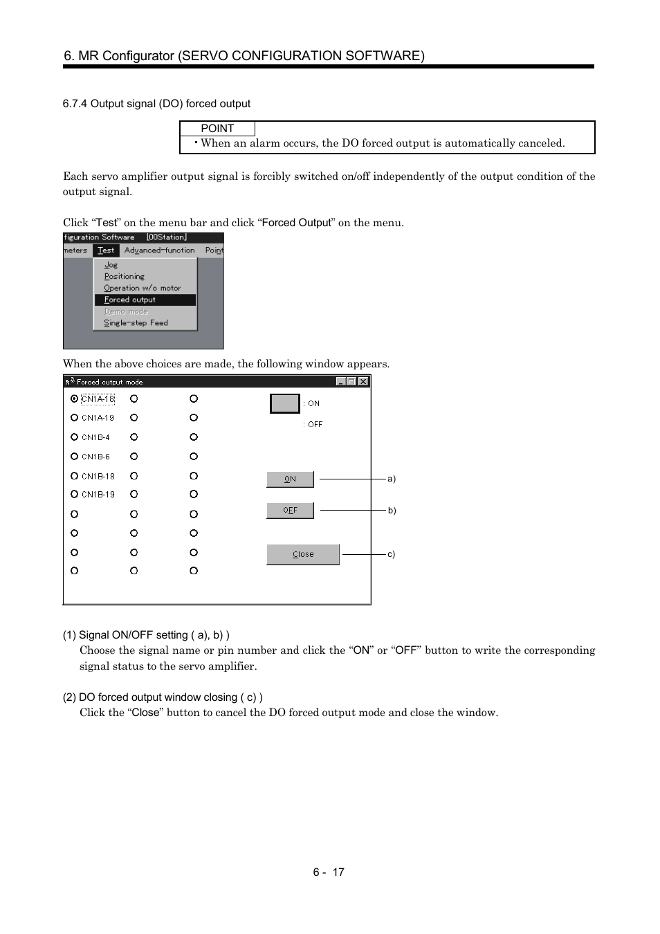 4 output signal (do) forced output, Mr configurator (servo configuration software) | MITSUBISHI ELECTRIC MR-J2S- CP User Manual | Page 178 / 357