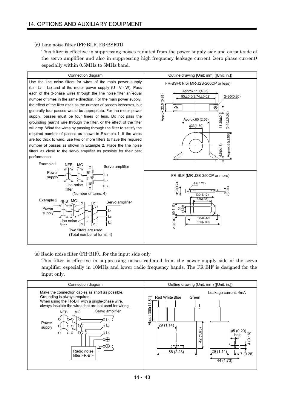 Options and auxiliary equipment | MITSUBISHI ELECTRIC MR-J2S- CP User Manual | Page 300 / 357