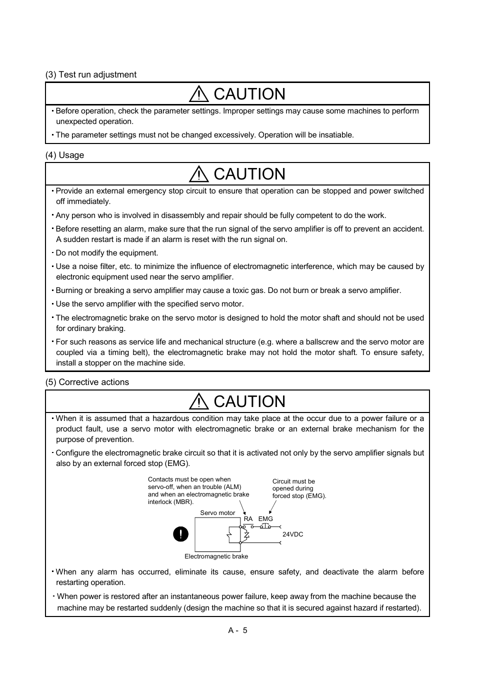 Caution | MITSUBISHI ELECTRIC MR-J2S- CP User Manual | Page 6 / 357