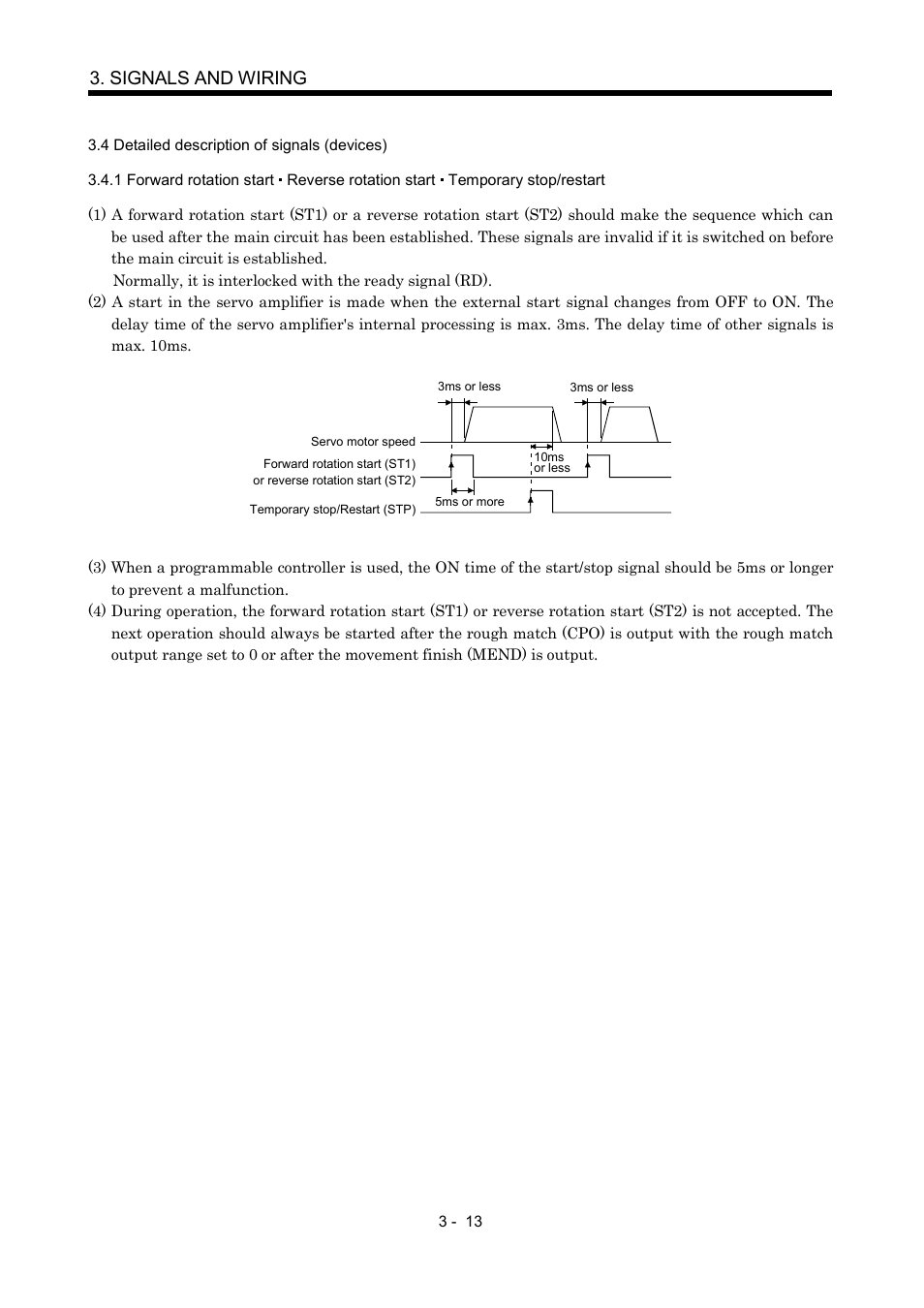 4 detailed description of signals (devices), Signals and wiring | MITSUBISHI ELECTRIC MR-J2S- CP User Manual | Page 62 / 357