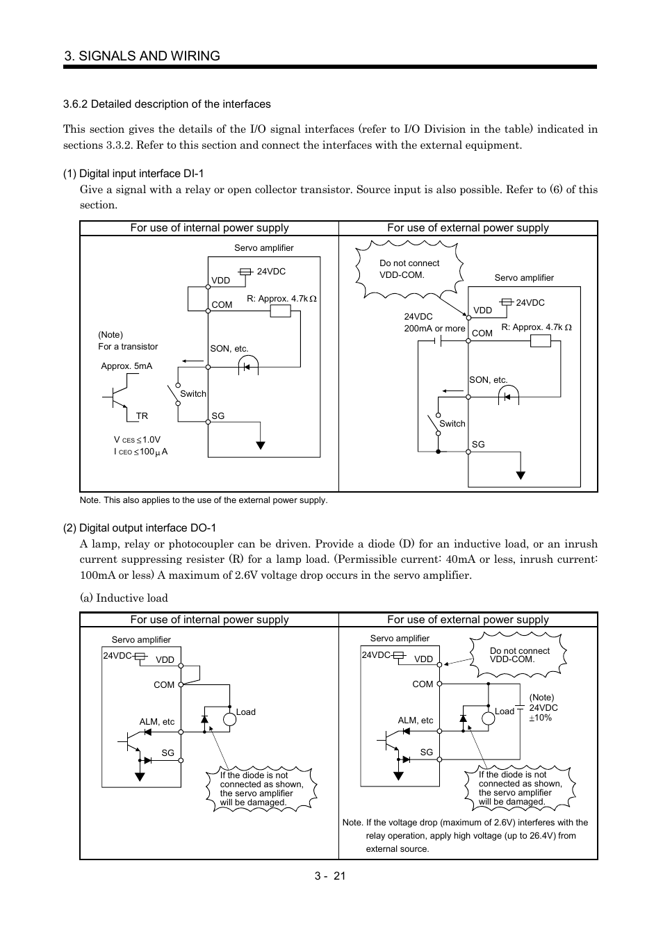 2 detailed description of the interfaces, Signals and wiring | MITSUBISHI ELECTRIC MR-J2S- CP User Manual | Page 70 / 357