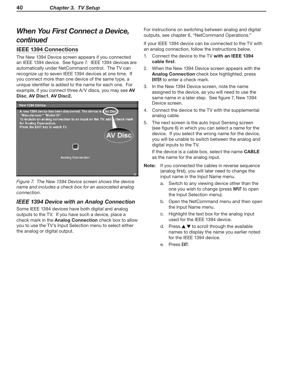When you first connect a device, continued | MITSUBISHI ELECTRIC WD-Y57 a User Manual | Page 40 / 124