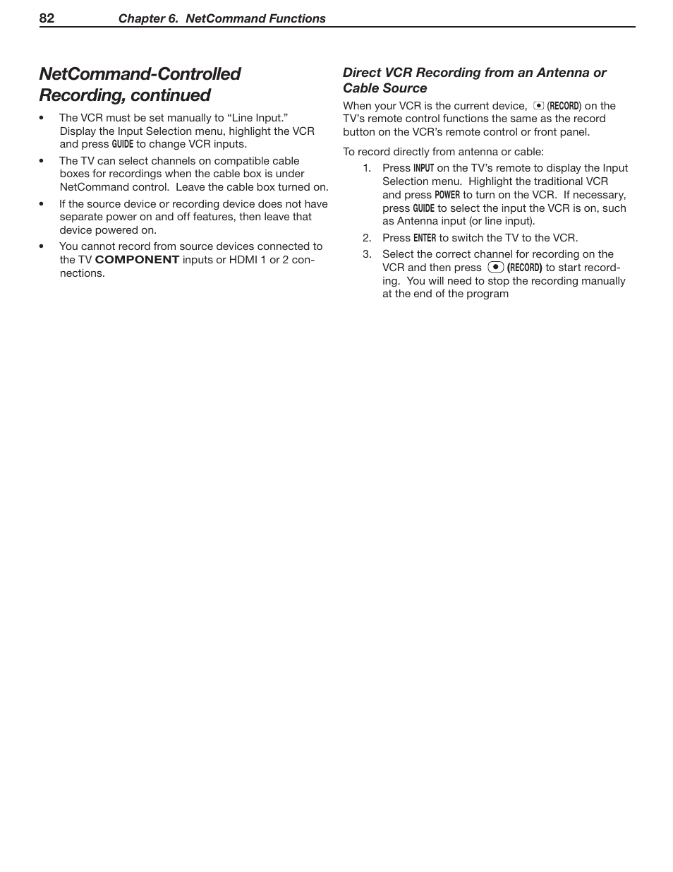Netcommand-controlled recording, continued | MITSUBISHI ELECTRIC WD-Y57 a User Manual | Page 82 / 124