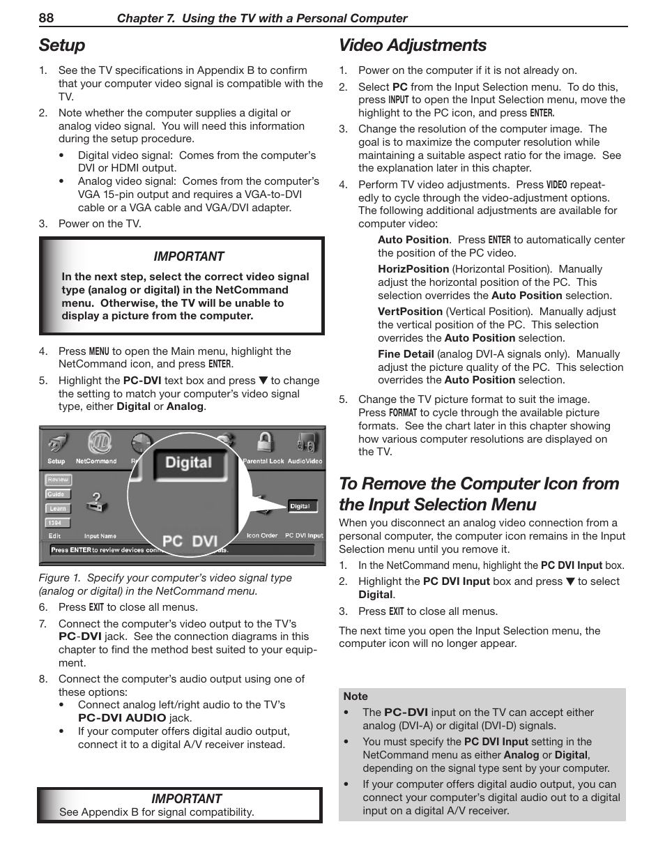 Setup, Video adjustments | MITSUBISHI ELECTRIC WD-Y57 a User Manual | Page 88 / 124