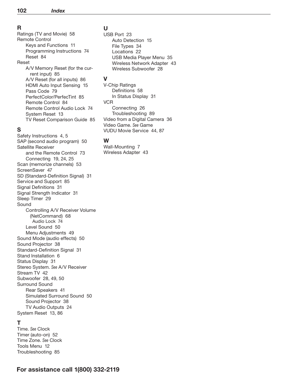 MITSUBISHI ELECTRIC LT-55154 User Manual | Page 102 / 104